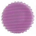 Sottobicchiere rotondo retrò a quadretti viola con bordi ondulati per dolciumi - 5#-Piatto Ondulato Viola Scacchi Fini (L)