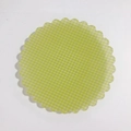 Sottobicchiere rotondo a quadretti verdi e bianchi con bordi ondulati per tavola - 17#-Piatto Ondulato Verde a Quadri (M)