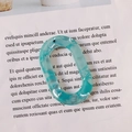 Pendentif anneau ovale en acrylique marbre cyan pour création de bijoux DIY et boucles - Motif de Marbre Bleu-Vert (5#)