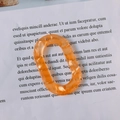Lien ovale en acrylique marbré orange et blanc pour accessoires de bijoux DIY - Marbre Orange (7#)