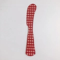 Spatola per burro vintage francese con motivo a quadri rossi e resina - 28#-Coltello Rosso a Quadri Bianchi