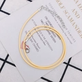 Collar ajustable de cordón encerado beige crema con cierre de langosta plateado - 2mm / Amarillo Cálido