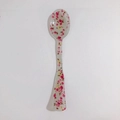 Cucchiaio da dessert vintage francese con fiori rosa e gialli su resina bianca - 37#-Cucchiaio Piccoli Fiori Rosa Gialli