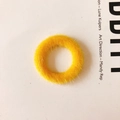 DIY Plüsch Rundkreis Anhänger in leuchtendem Gelb aus Kunstpelz für Ohrringe Zubehör - Hellgelb (3#)