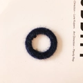 Ciondolo rotondo in pelliccia sintetica blu scuro per creazione di gioielli fai-da-te - Blu Scuro (6#)