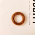 Ciondolo rotondo in velluto marrone con texture finta pelliccia per gioielli fai da te - Caramello (8#)