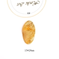 Detailed macro of 15x28mm golden oval geometric pendant with brushed metal texture - Oval Style (6#)