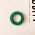 Ciondolo tondo in velluto verde con trama soffice per accessori di gioielleria fai-da-te - Verde (11#)