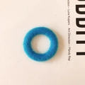 Anello pendente rotondo in pelliccia sintetica blu per gioielli fai-da-te e orecchini - Blu (12#)