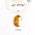 Detail of 24x16mm gold oval metal pendant with brushed texture and DIY hanging hole - 24*16mm Oval Style (11#)