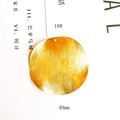 Detailed view of a 40mm round gold-plated jewelry pendant with brushed metal texture - 40mm Brushed Round Style (18#)