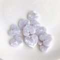 Lavender marble acetate heart pendants for DIY jewelry making and handmade crafts - Large Size / Lavender Marble (8#)
