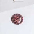 Breloque ronde en acrylique avec feuille d'or et paillettes pour décoration DIY de chaussures - Style Feuille d'Or Violette (1#)