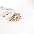 Water drop crystal pendant with champagne rhinestone and gold alloy base for DIY jewelry - Champagne (7#)