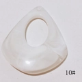 White teardrop resin pendant with marble texture for DIY jewelry making accessories - White Pearlescent Pattern (10#)