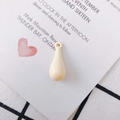 DIY cream white water drop resin pendant with hanging hole for jewelry making - Cream White (2#)