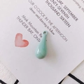 Tear-drop shaped mint green resin pendant with high gloss finish for DIY jewelry - Mint Green (3#)