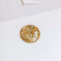 Cabochon rond en résine avec copeaux de feuilles d'or et d'argent pour accessoires DIY - Style Mélangé Or et Argent (10#)