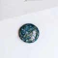 Support rond en acrylique bleu avec paillettes dorées et effet galaxie pour téléphone - Style Ciel Étoilé Bleu Foncé (11#)