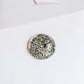 Pendentif rond en acrylique avec paillettes d'argent pour chaussures et coques DIY - Style Éclats de Feuille d'Argent (12#)
