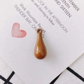 DIY warm brown teardrop resin pendant with smooth polished finish and pre-drilled hole - Warm Brown (6#)