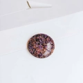 Patch rond en acrylique avec paillettes violettes et feuille d'or pour DIY et chaussures - Style Feuille d'Or et Violet (13#)