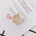 Creamy resin petal pendant with smooth matte finish for DIY earring accessories - 1# (Off White)