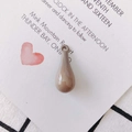 Polished brown resin water drop pendant bead with top hole for DIY jewelry making - Light Coffee (9#)