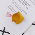 Ginger yellow petal-shaped resin pendant with matte finish for DIY earrings and jewelry - 8# (Ginger Yellow)