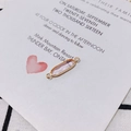 Pink oval crystal pendant with gold plating and double loops for DIY jewelry - Pink Oval Faceted Connector (5#)