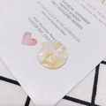Flat circular DIY earring pendant with cream marble acetic acid pattern finish - 24mm