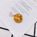 Amber acetate round charm for DIY jewelry with golden fractured texture and pre-drilled hole - 22mm / 2# Amber Gold Textured