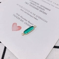 Green faceted crystal pendant with gold copper trim and double loops for DIY jewelry - Green Oval Faceted Connector (10#)