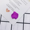 Minimalist purple resin flower petal charm with matte finish and pre-drilled hole - 17# (Purple)