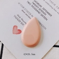 Detail view of a 42x26.5mm tear drop resin cabochon in soft pink for DIY jewelry - Pink Water Drop (3#)