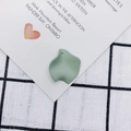 Sage green resin petal earring charm with smooth matte finish and top hanging hole - 22# (Sage Green)