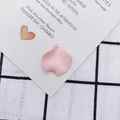 DIY jewelry charm: Matte pink resin flower petal pendant with pre-drilled hanging hole - Light Pink