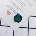 Dark green matte resin petal pendant accessory for DIY earring jewelry making - 19# (Emerald Green)