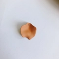 Terracotta-colored resin flower petal earring pendant with a smooth matte finish - 23# (Terracotta)