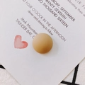 Matte khaki resin dome button accessory for DIY crafts and phone cases on plaid fabric - Milk Coffee