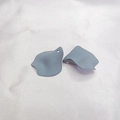 Matte grey petal-shaped resin pendants for DIY earrings with smooth curved surface - Matte Gray