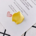 Matte bright yellow resin flower petal pendant for DIY jewelry and earring making - 6# (Bright Yellow)