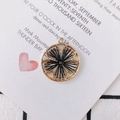 Ethnic circular earrings accessory with gold filigree and black woven thread design - Black