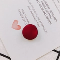 Perla rotonda ondulata opaca bordeaux per gioielli fai-da-te e accessori per orecchini - Rosso scuro