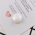 Perla piatta rotonda bianca macaron per gioielli fai da te e accessori per orecchini - Bianco
