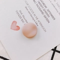 Perla piatta rotonda ondulata fai-da-te in rosa macaron opaco per creare orecchini - Rosa