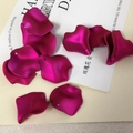 Magenta resin flower petal earring component with smooth matte finish for DIY jewelry - 27# (Magenta)
