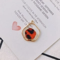 Detail eines Legierungs-Leopardenmusters Anhängers für DIY-Schmuckherstellung - 1# (Orange Leopardenmuster)
