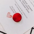 Perla piatta rotonda ondulata rosso opaco macaron per creazione orecchini fai-da-te - Rosso