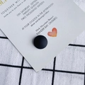 Matte black resin semi-round patch for DIY clogs accessories and earring crafts - Black